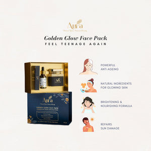 Aura Gold Glow Face Pack – Instant Radiance & Skin Brightening Formula