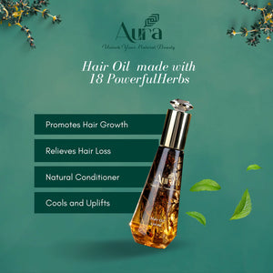 Aura 18 Herbs Hair Oil – Herbal Formula for Stronger, Healthier Hair